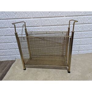 MCM Brass Tone Look Metal Magazine Rack